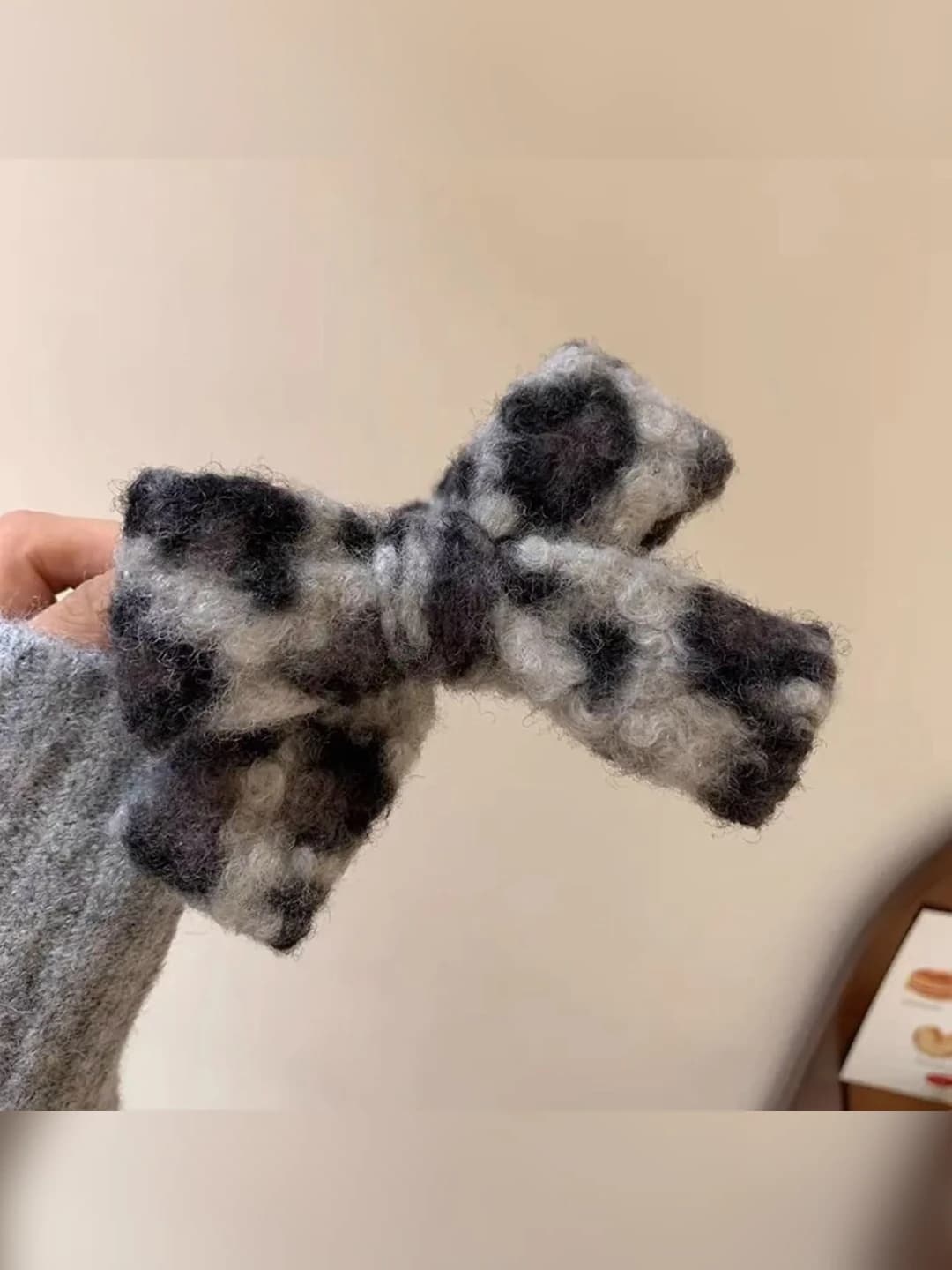 Kulrang tasma soch klipsi 8 cm