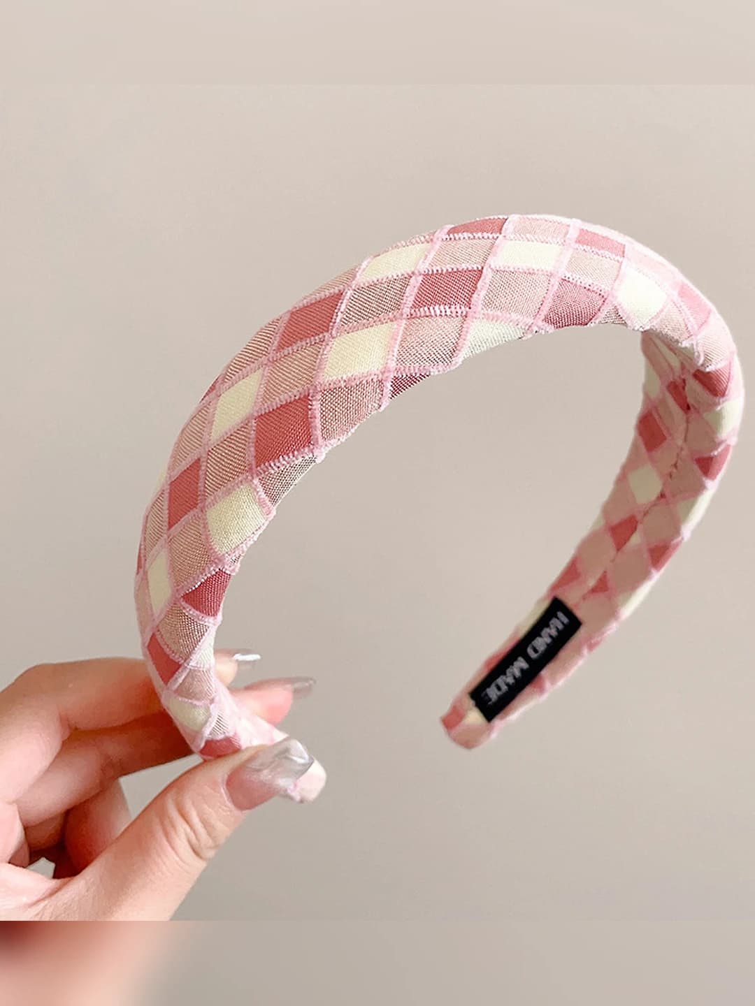 7# Pink wide plaid