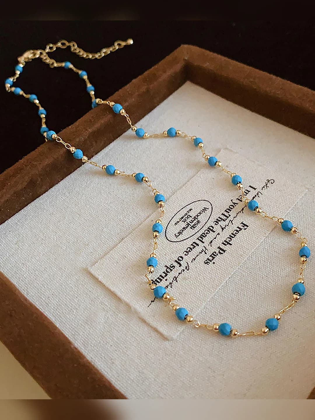 9# necklace-gold beads