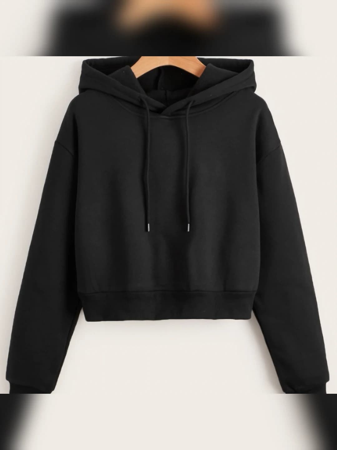 Women's casual sports cropped sweatshirt, long sleeve, solid color, patchwork
