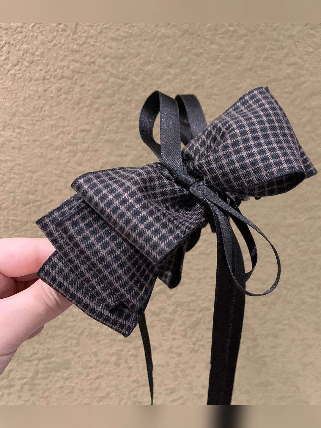 1# Black plaid, 13 cm
