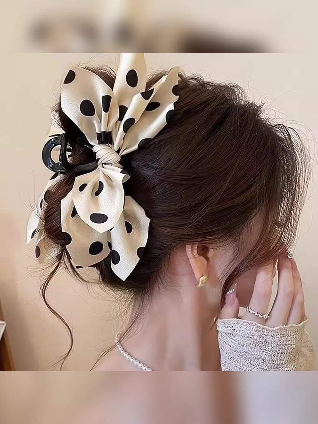 1# Молочный (базовый зажим 13cm бант ~20cm)