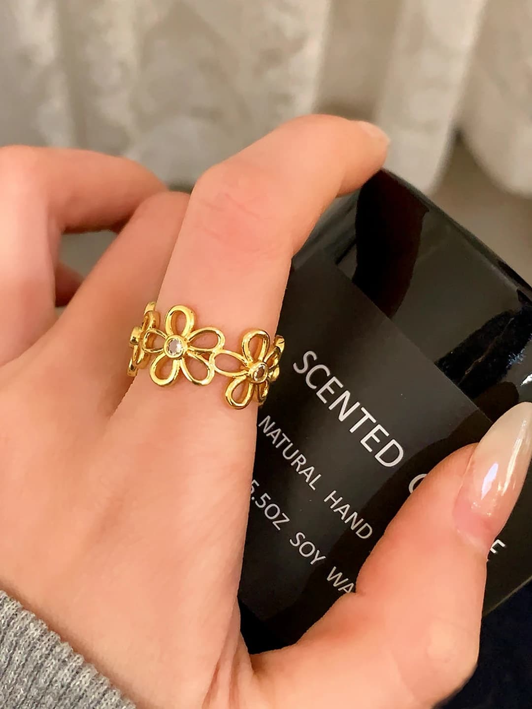 C-49 Gold filigree ring