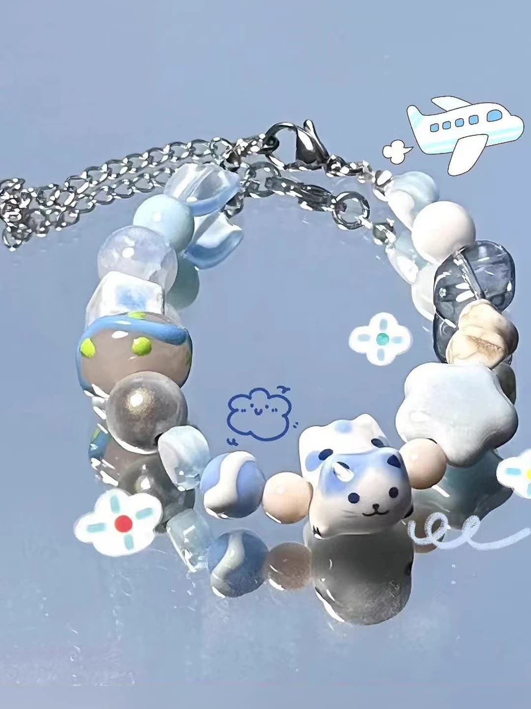 Blue puppy bracelet