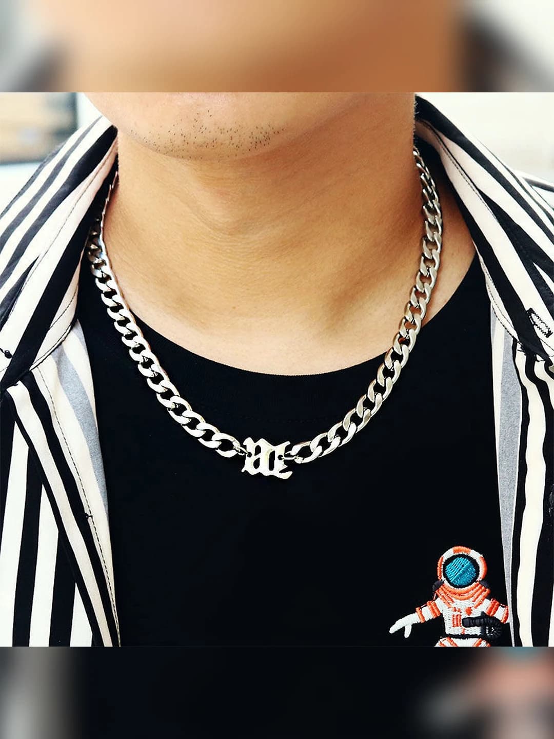 Erkaklar va ayollar uchun hip-hop uslubidagi titan po'latdan qalin kubalik zanjir