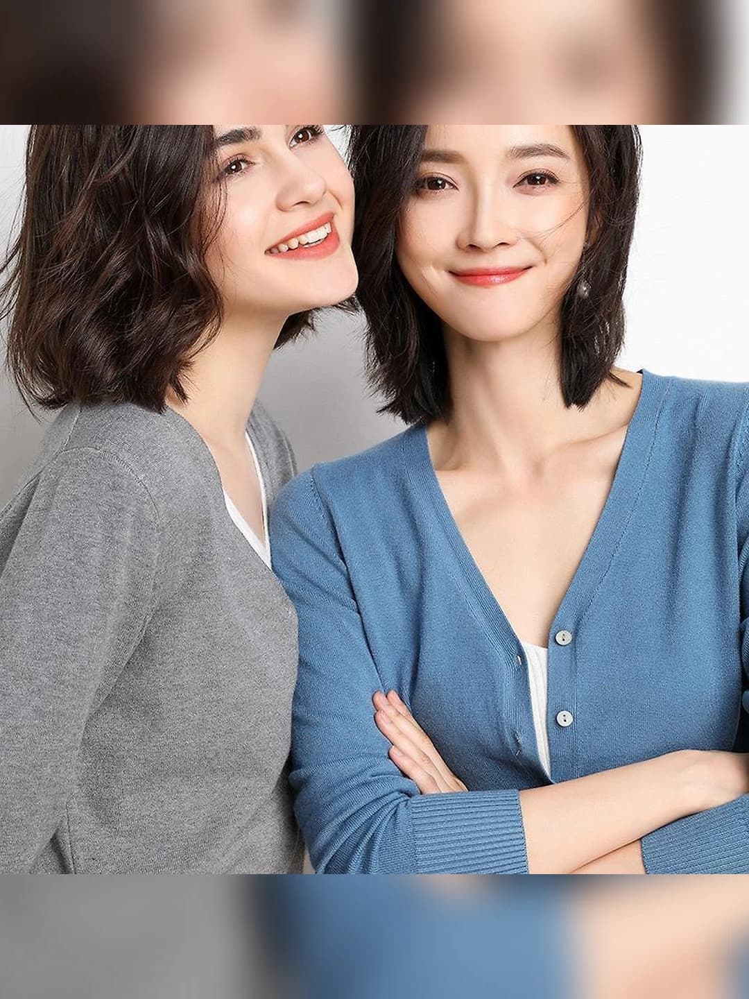 Women's 2026 spring knit cardigan, V-neck, loose fit, solid colour, long sleeve, regular sleeve, regular length, soft, heat setting, single button, office style