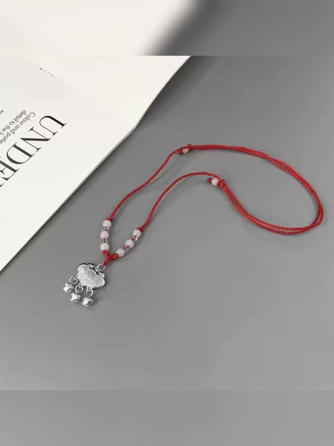 Red lock necklace