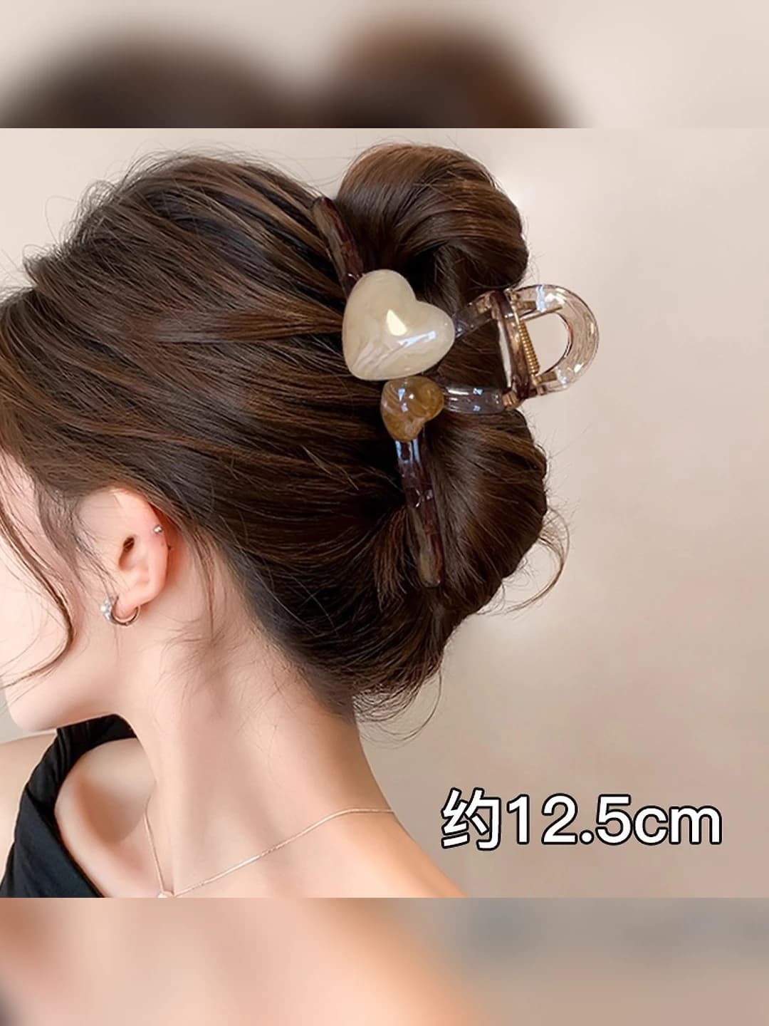 4# (Большой) Молочный прозрачный сердечко зажим 12.5cm