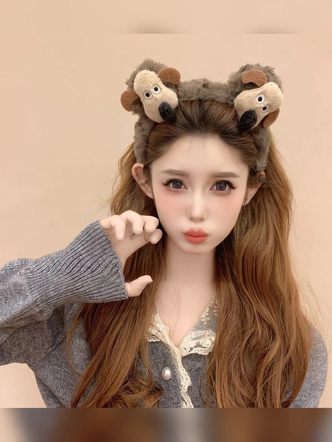 2# Plush dog headband