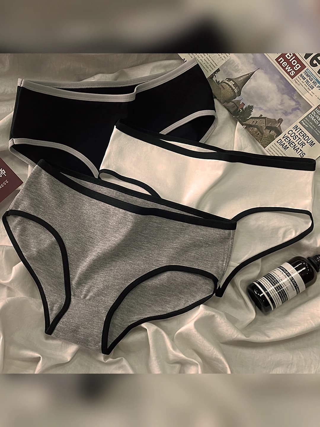Women's seamless briefs, pure cotton, thin summer, mid-waist, hip-lifting, breathable, all-season