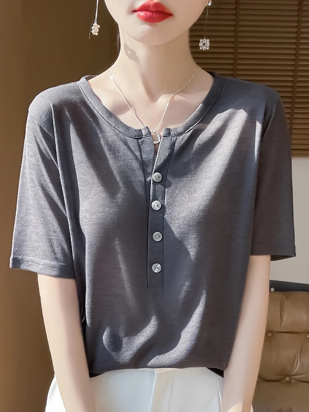 Silver misty grey - Short sleeve