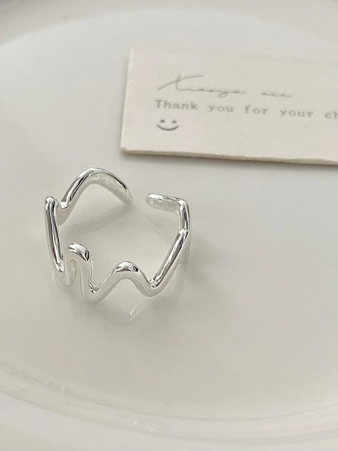 Silver irregular ring C-194