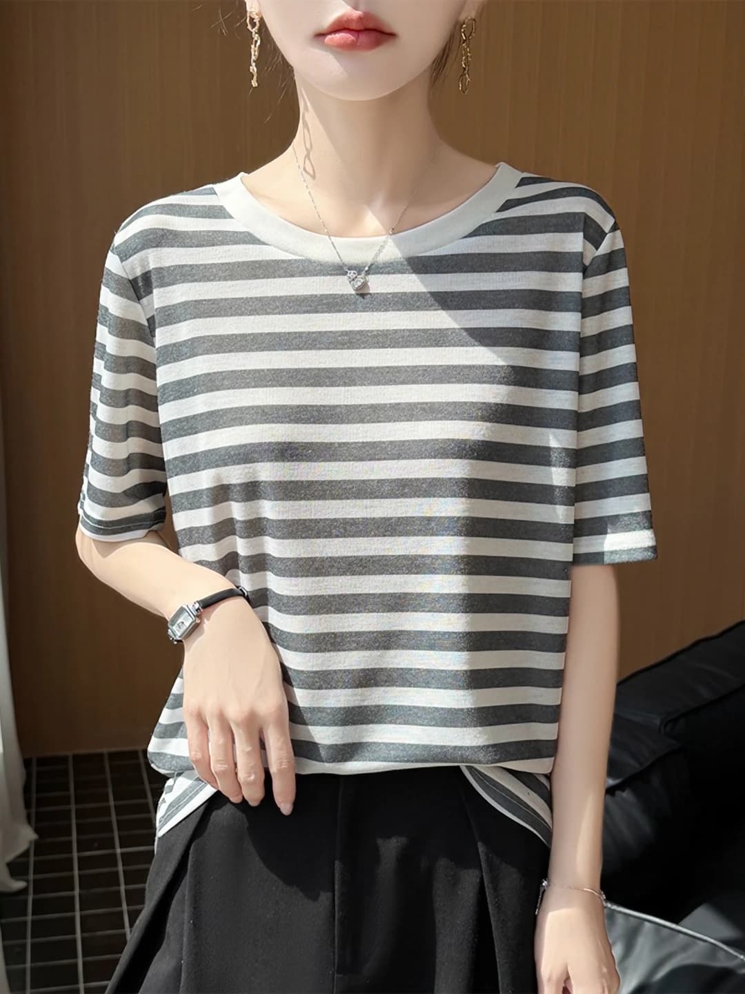 Black & white striped