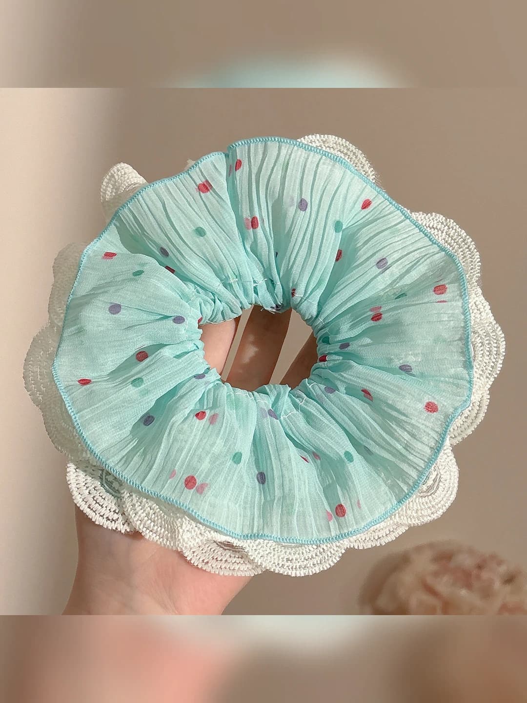 3# Teal lace 18 cm