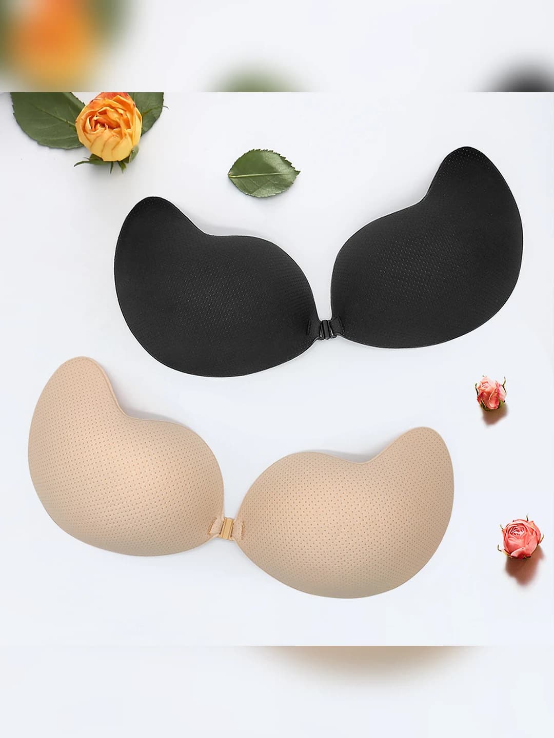 Women's summer thin chest tape: invisible, smooth, adhesive, 1/2 cup, front closure, for summer
