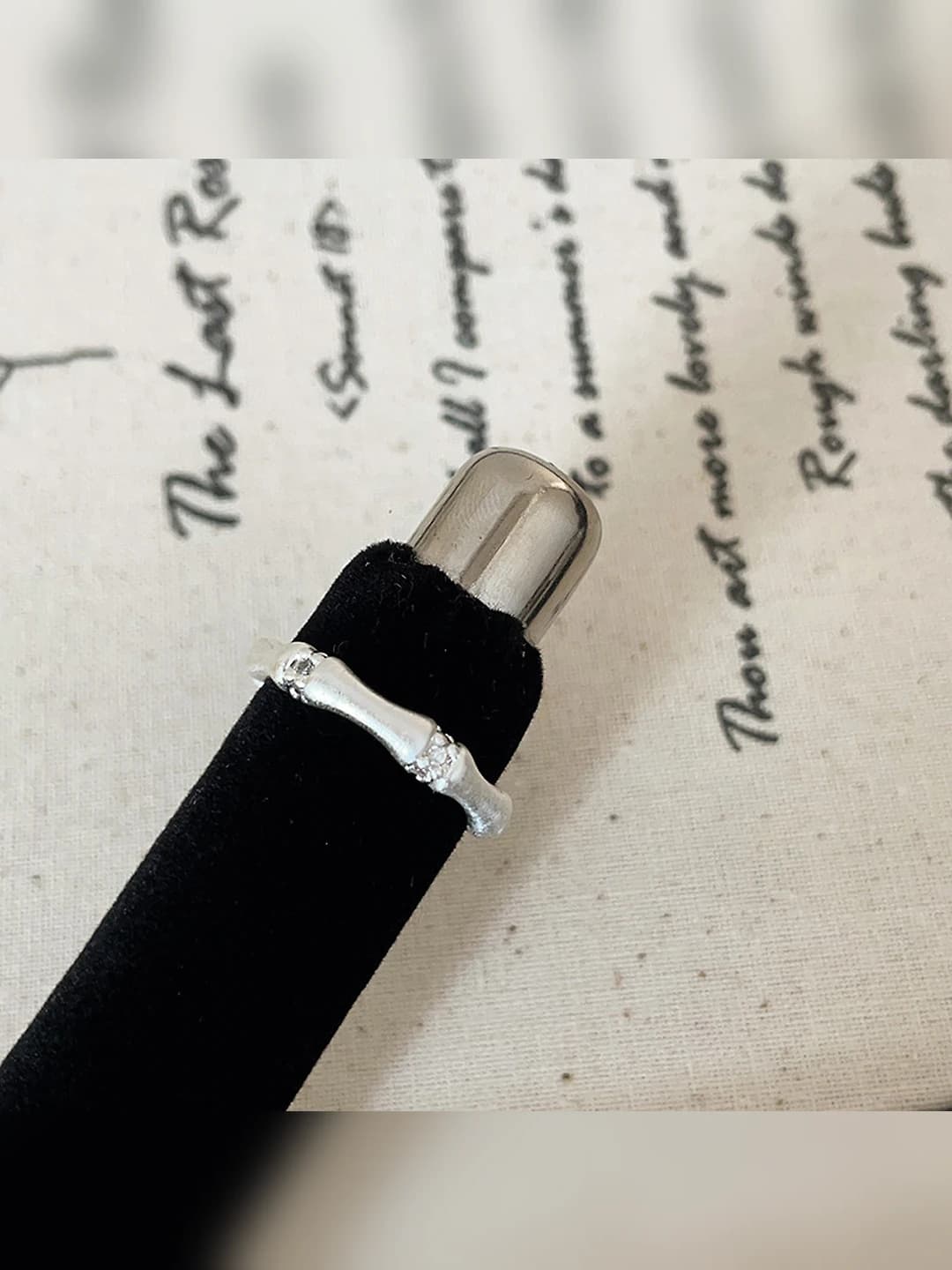C-377 brushed silver ring