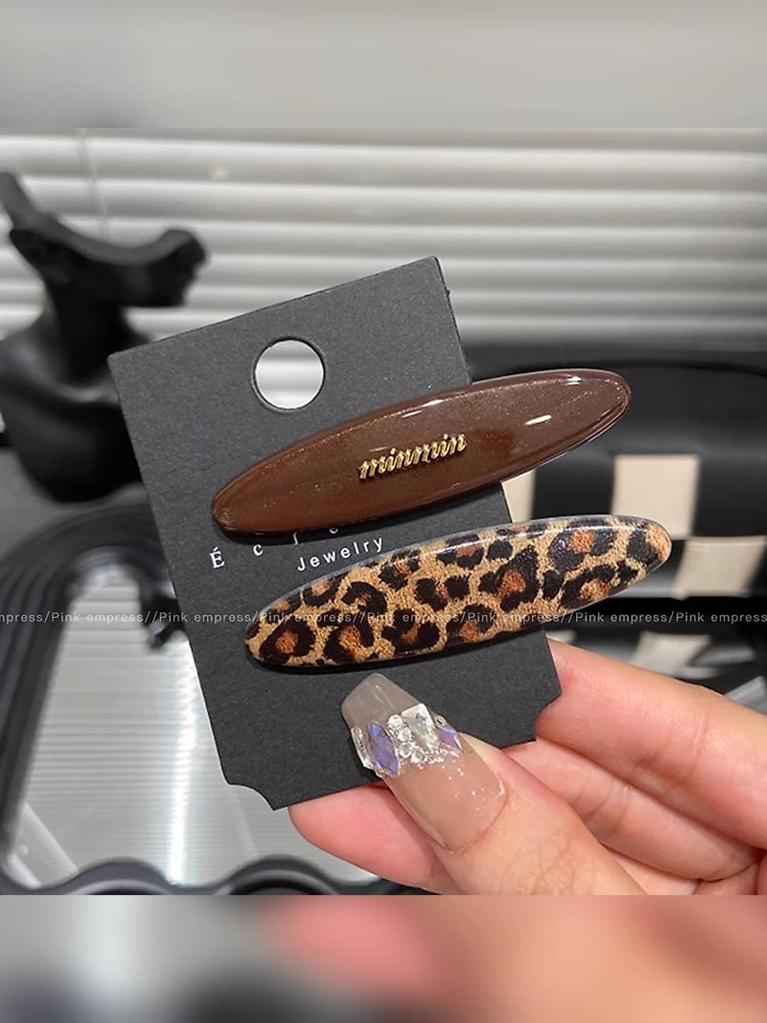 1# Буквы+Леопард - зажим 4cm, аксессуар 7cm