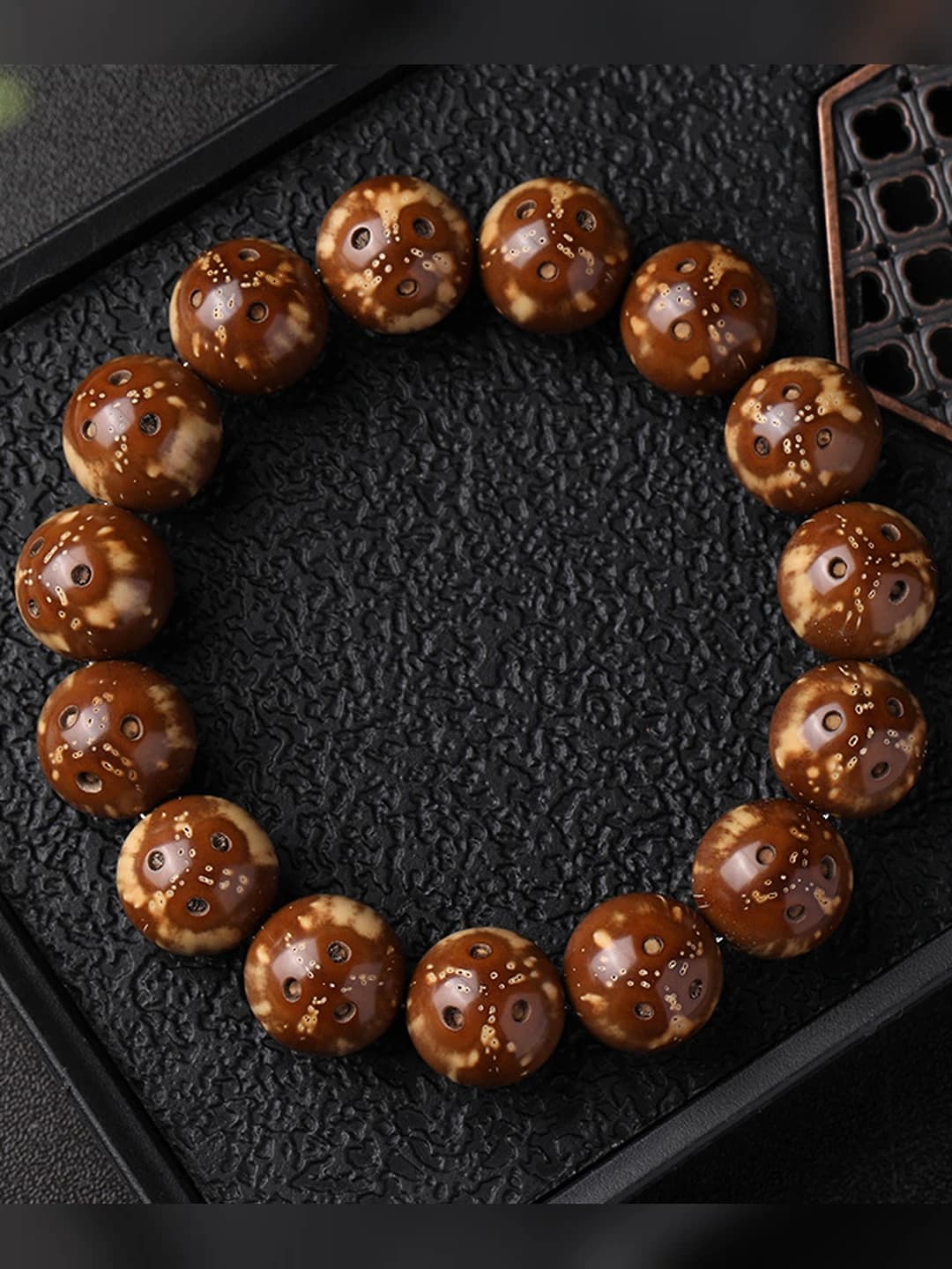 Heng An 16mm A класс Панда Фиолетовый Сичуаньский орех бусины