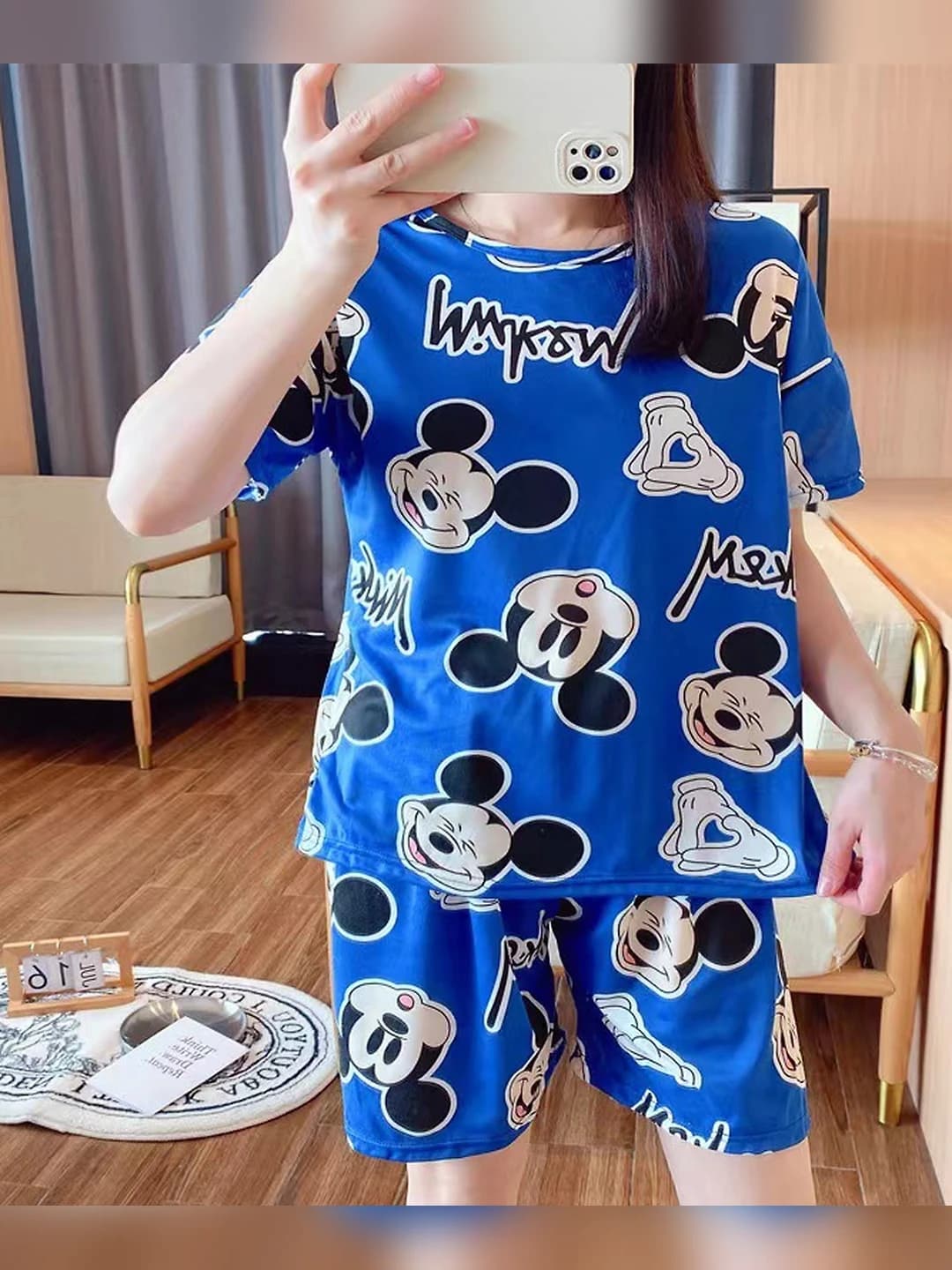 Double short - Blue Mickey