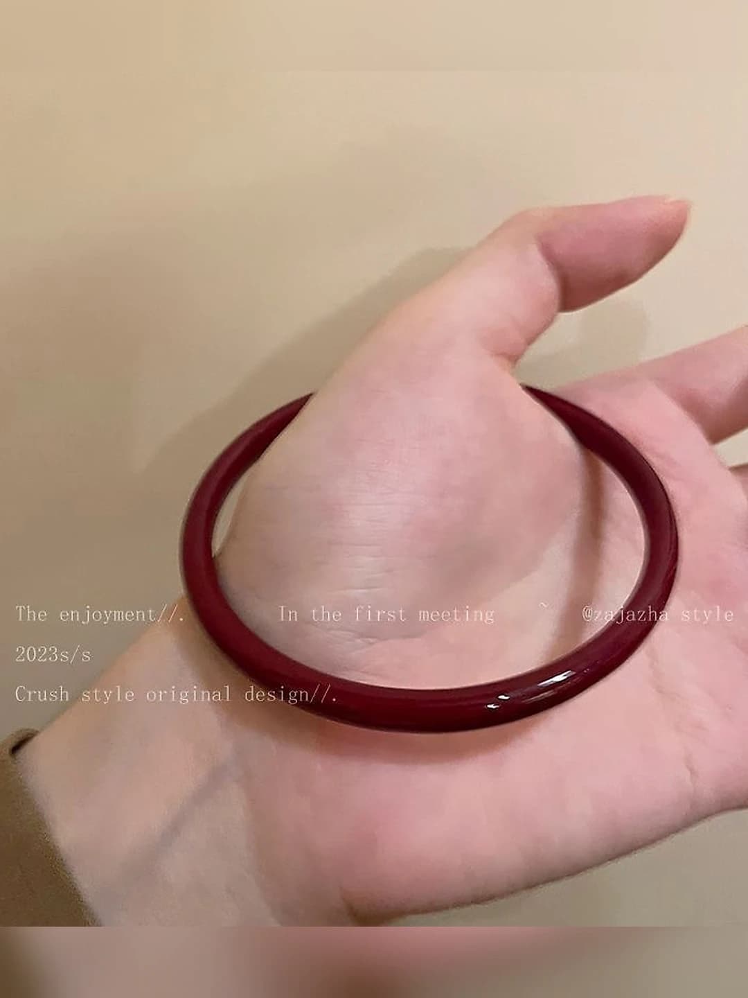 Cinnabar color bracelet