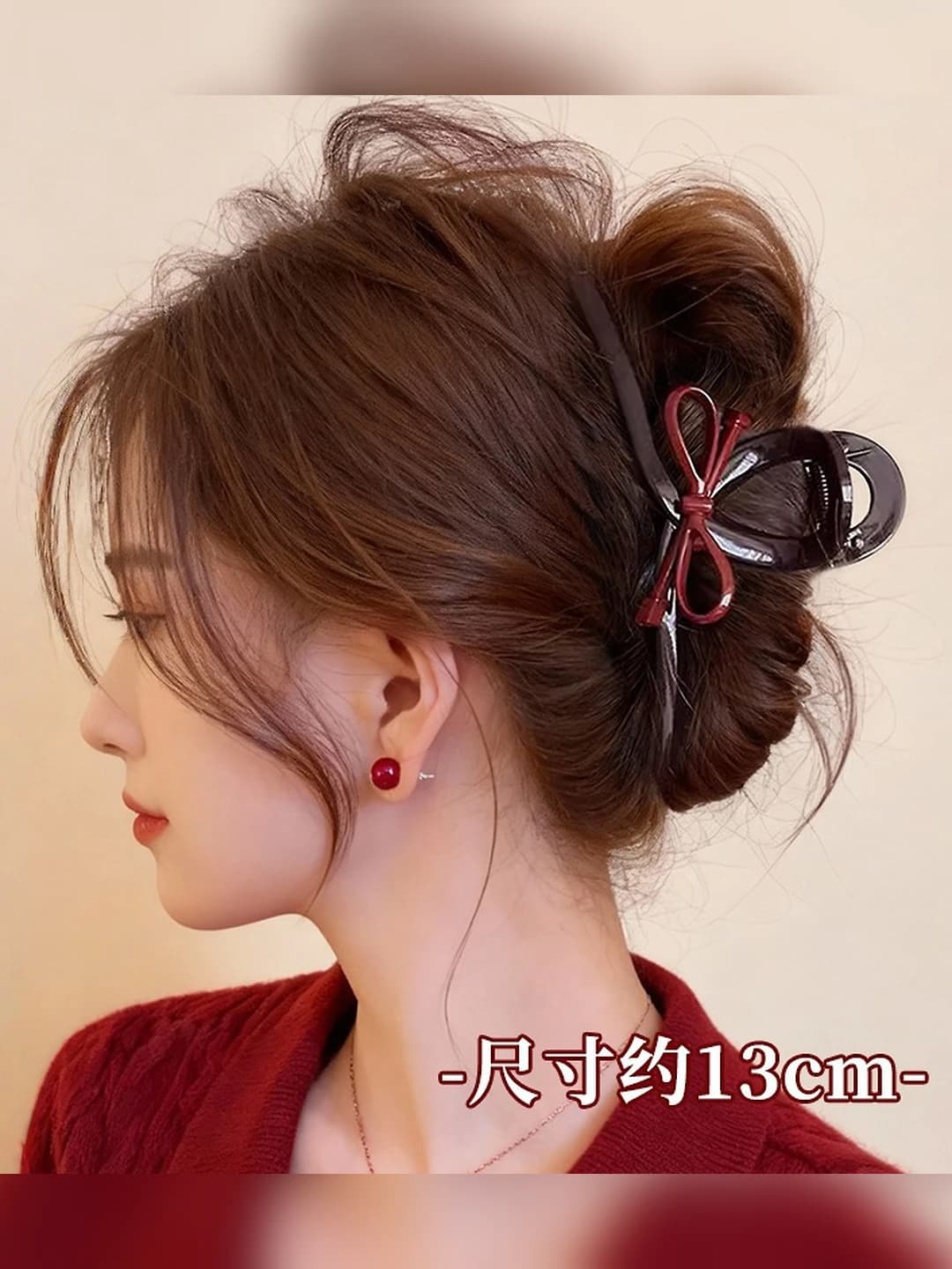 4#1# Красный бант двусторонний 6cm