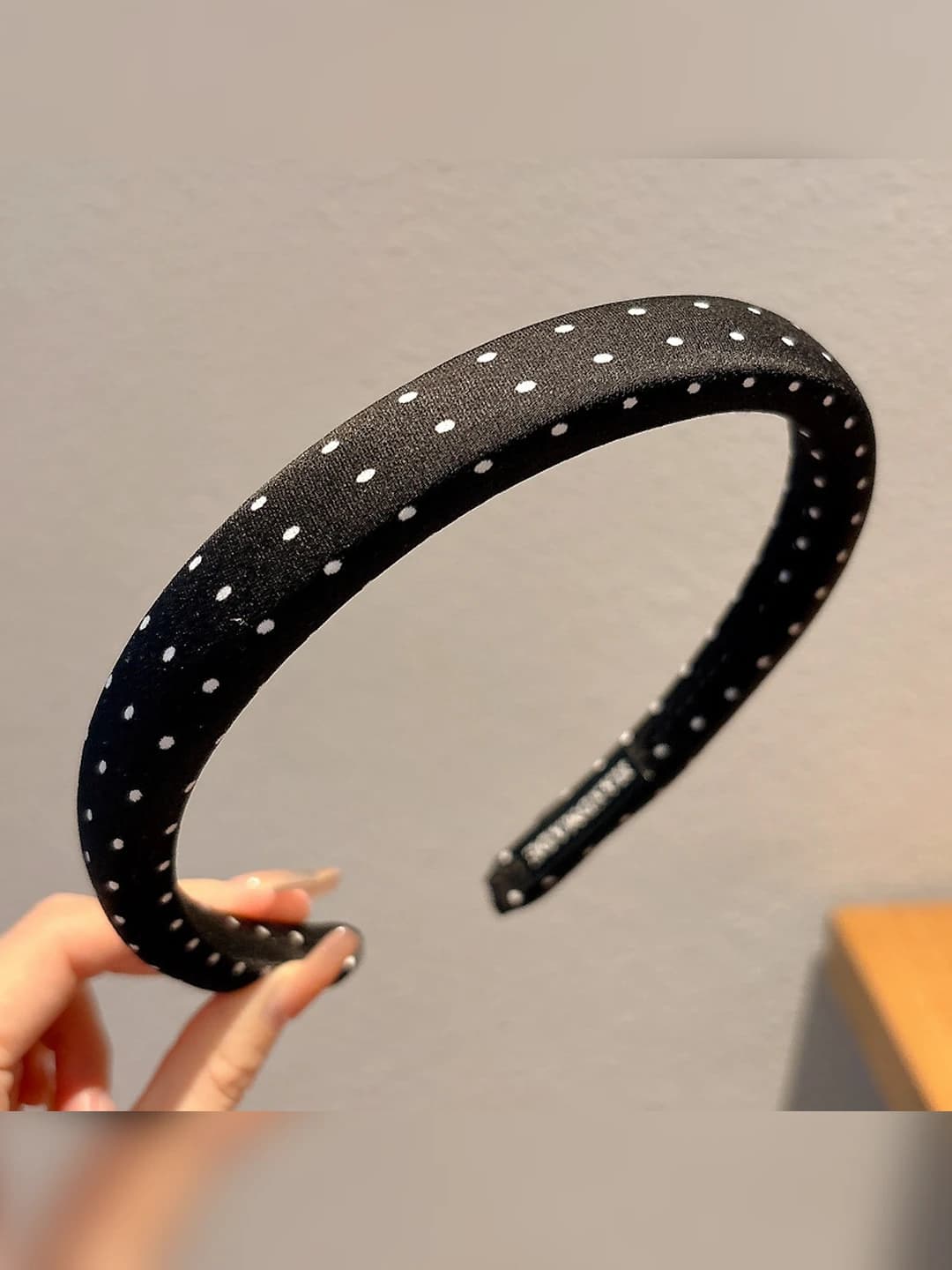 2# Black, polka dot, 1.5 cm