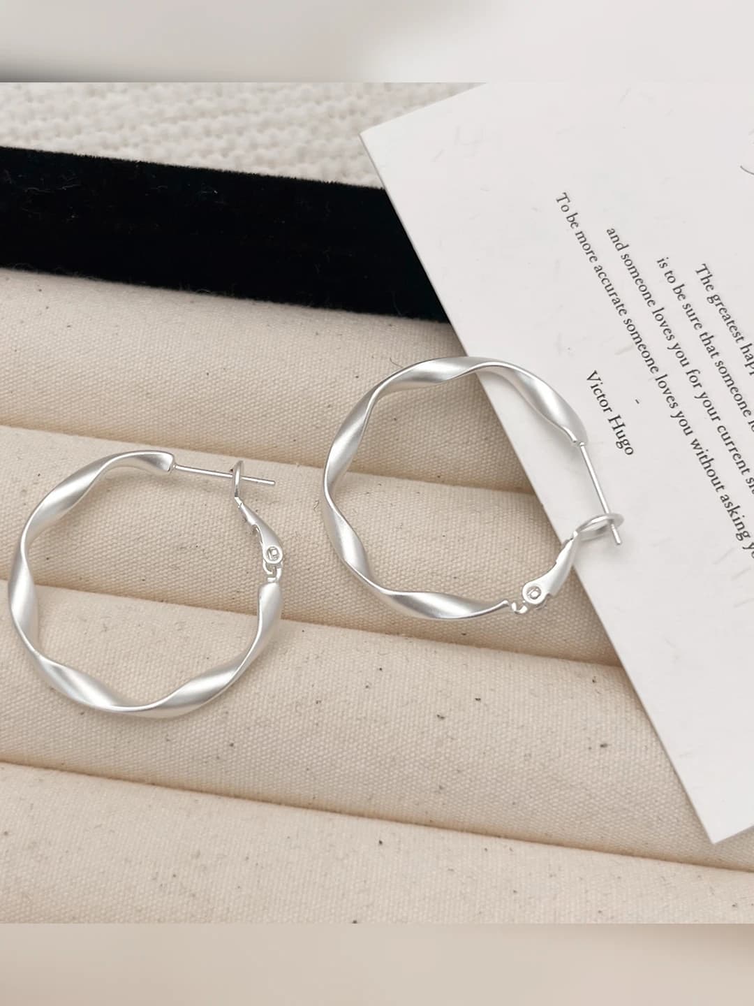 Silver hoop earrings