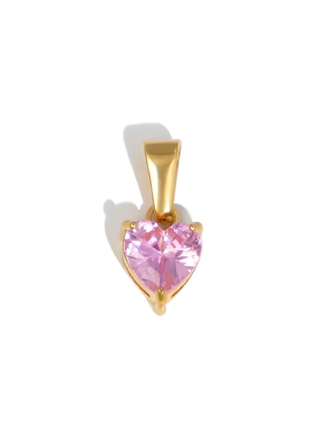 Сердце, розовый бриллиант, золото