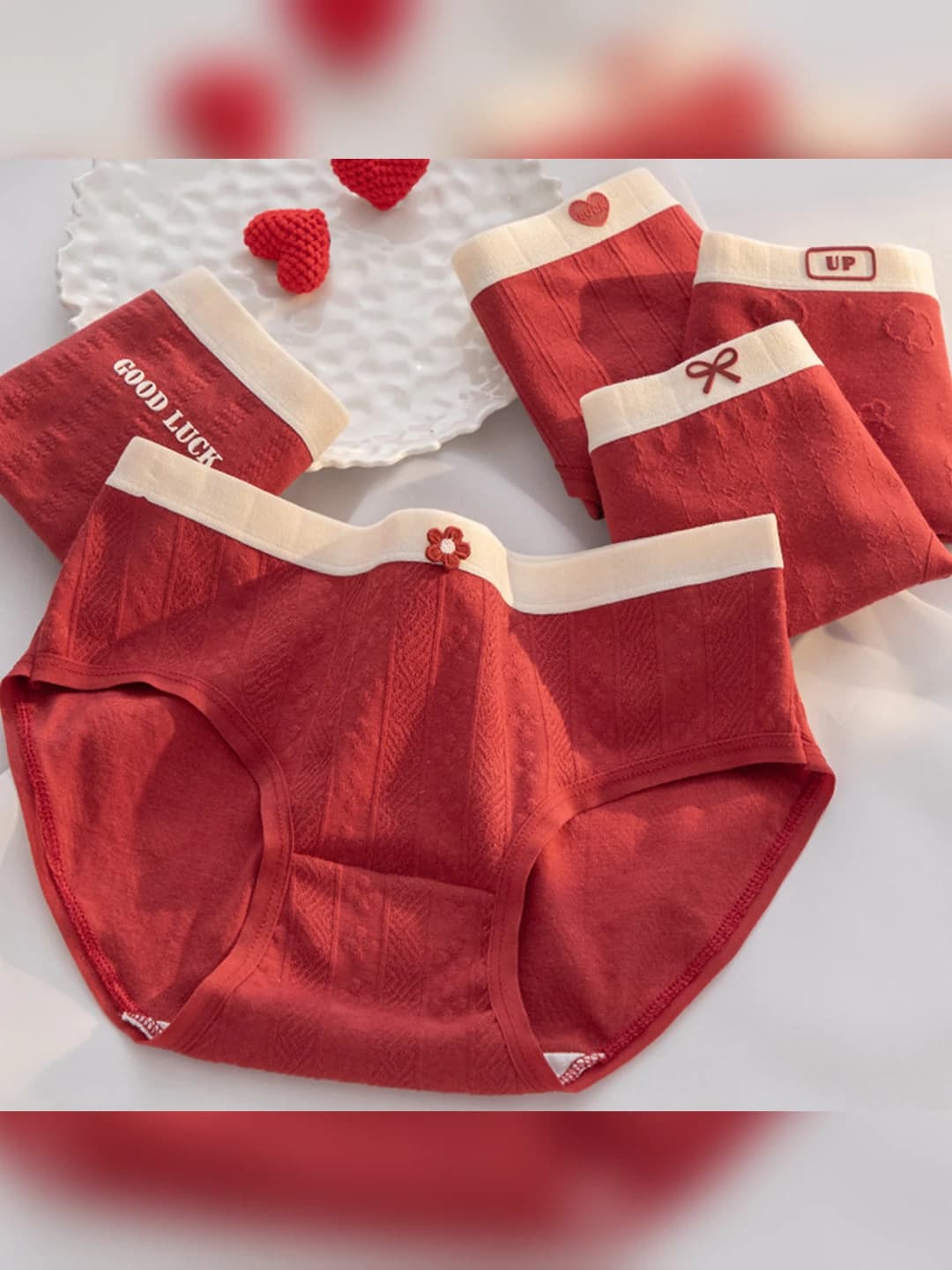 Girls' pure cotton briefs, antibacterial, breathable, solid colour, all-season