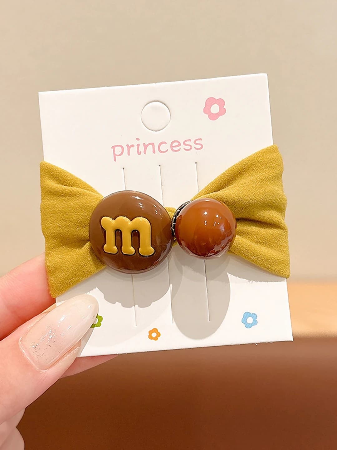 Yellow hair tie - dia 4.5cm