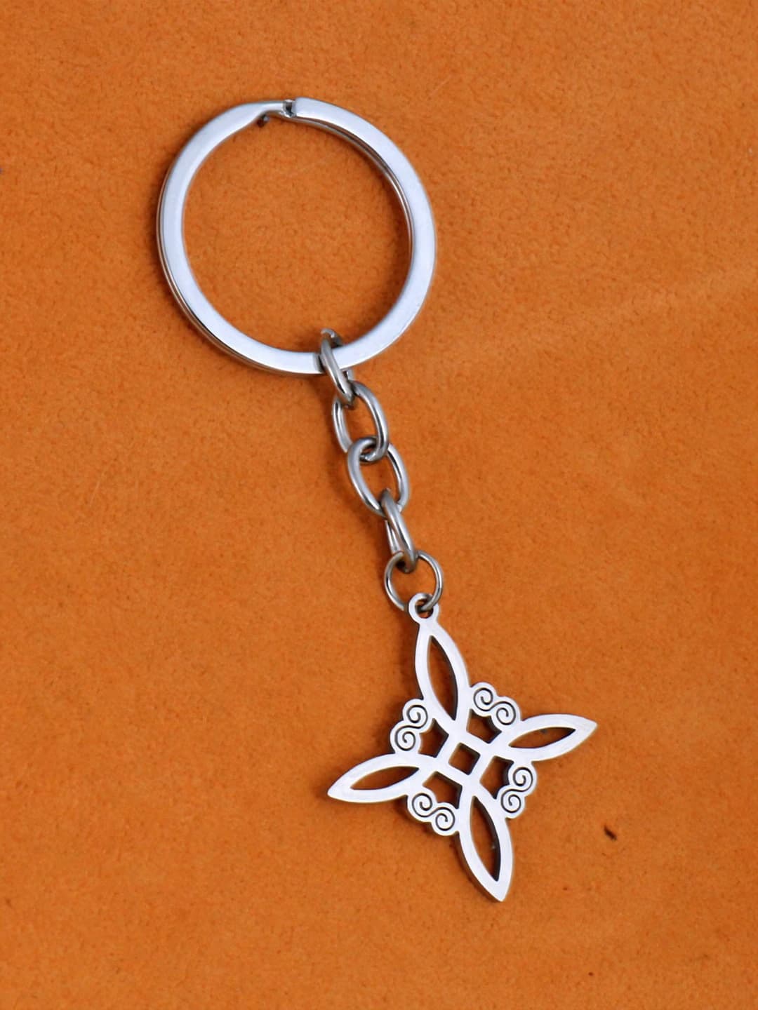 Steel colour keychain