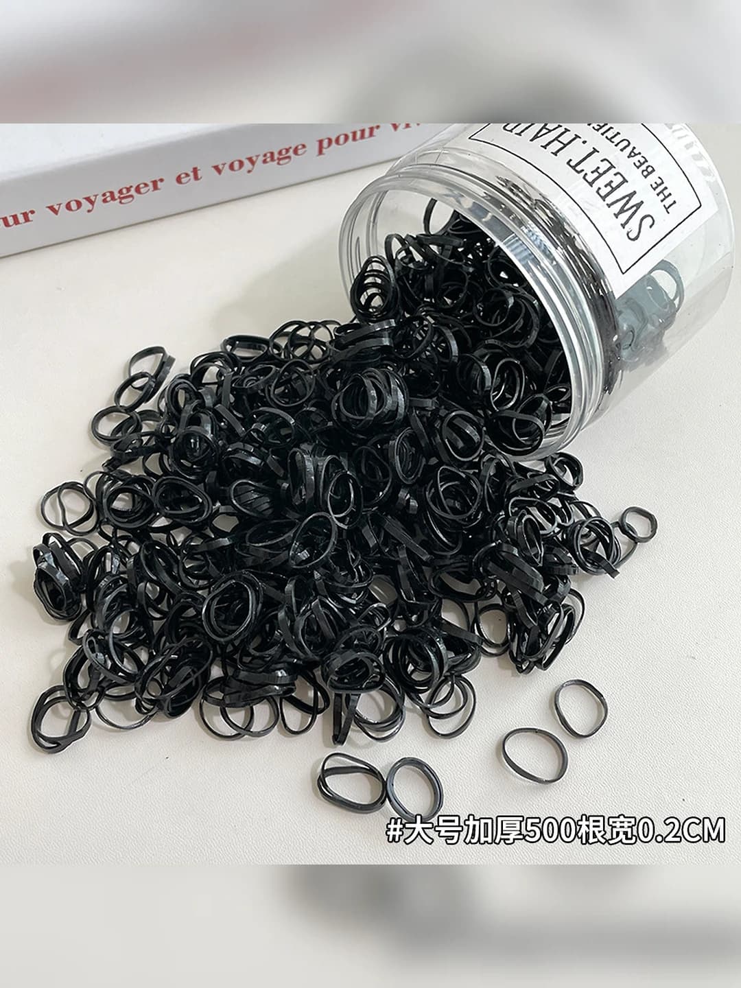 1# Thick, pure black, 500 pcs, boxed, 0.2CM