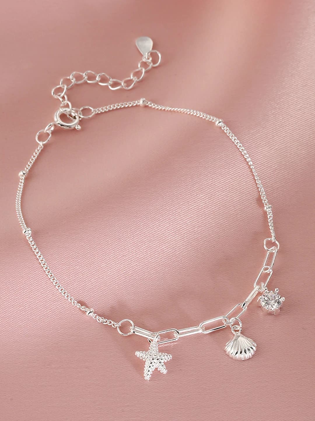 Shell and starfish bracelet Silver