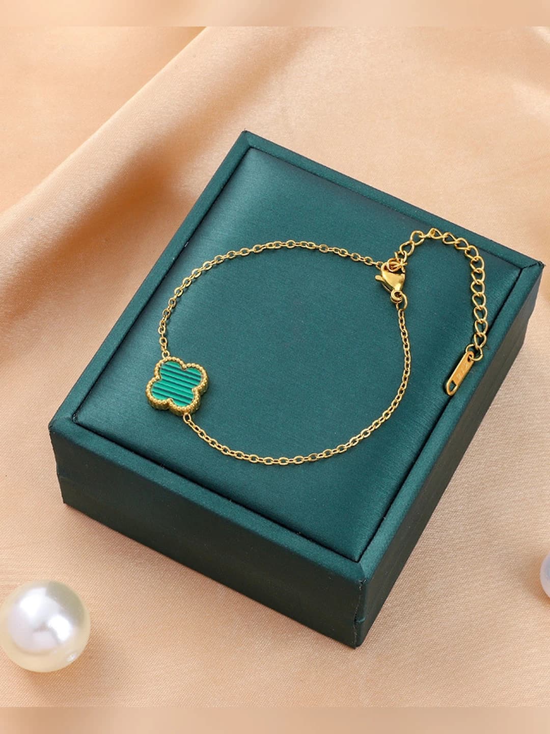 6674-Gold double-sided green