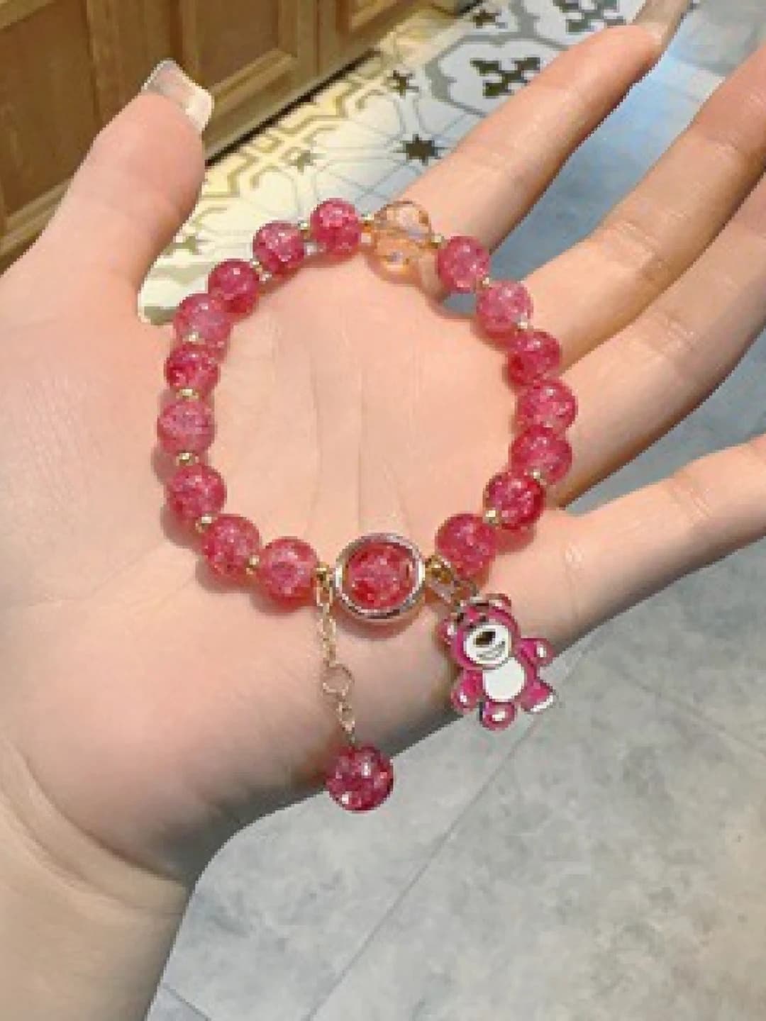Strawberry Bear гравировка браслет