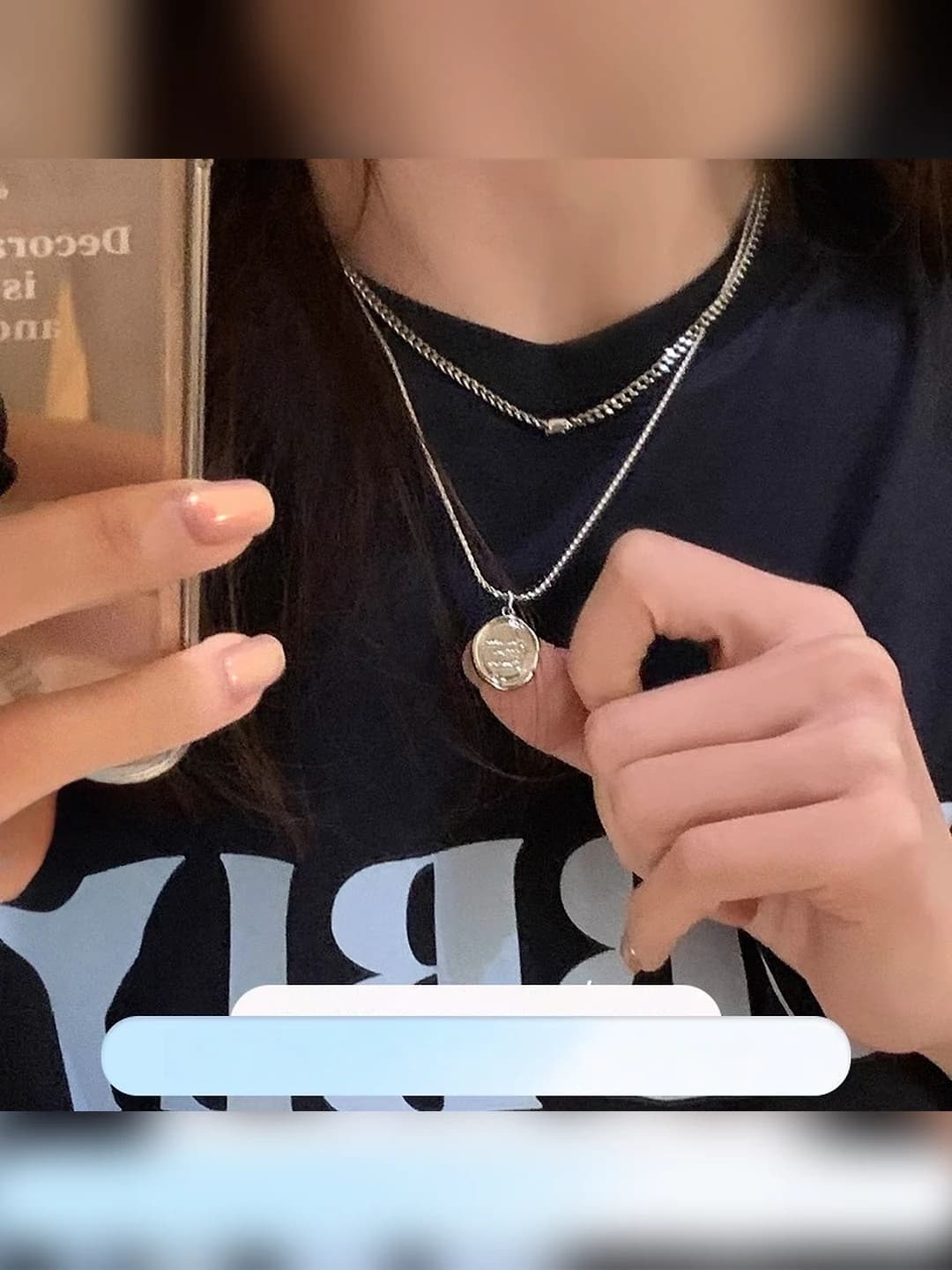 Women's long letter and number pendant necklace made of brass for autumn-winter