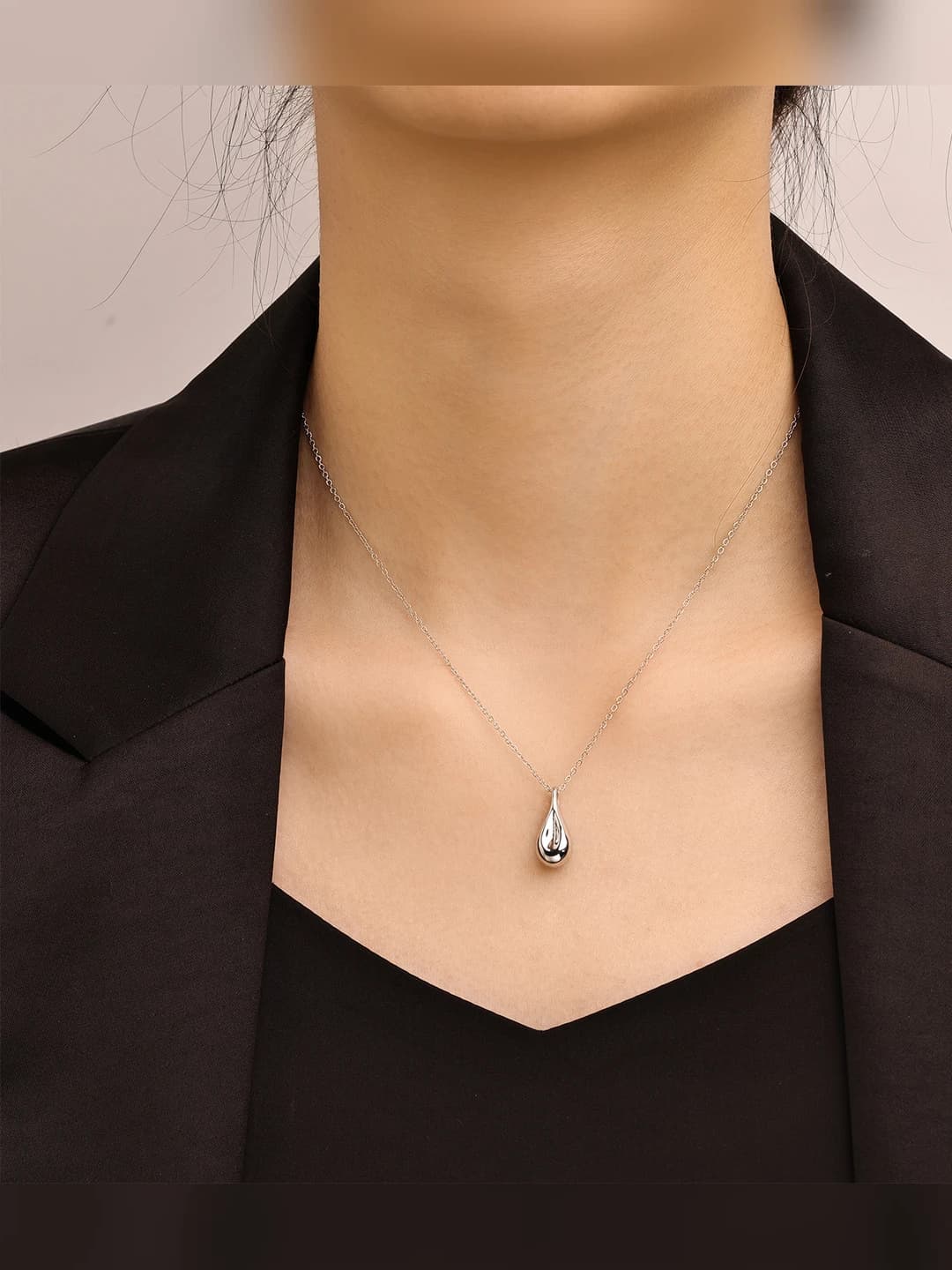 Женская цепочка на шею из медного сплава в форме капли, в стиле Chanel, для повседневной носки и работы
