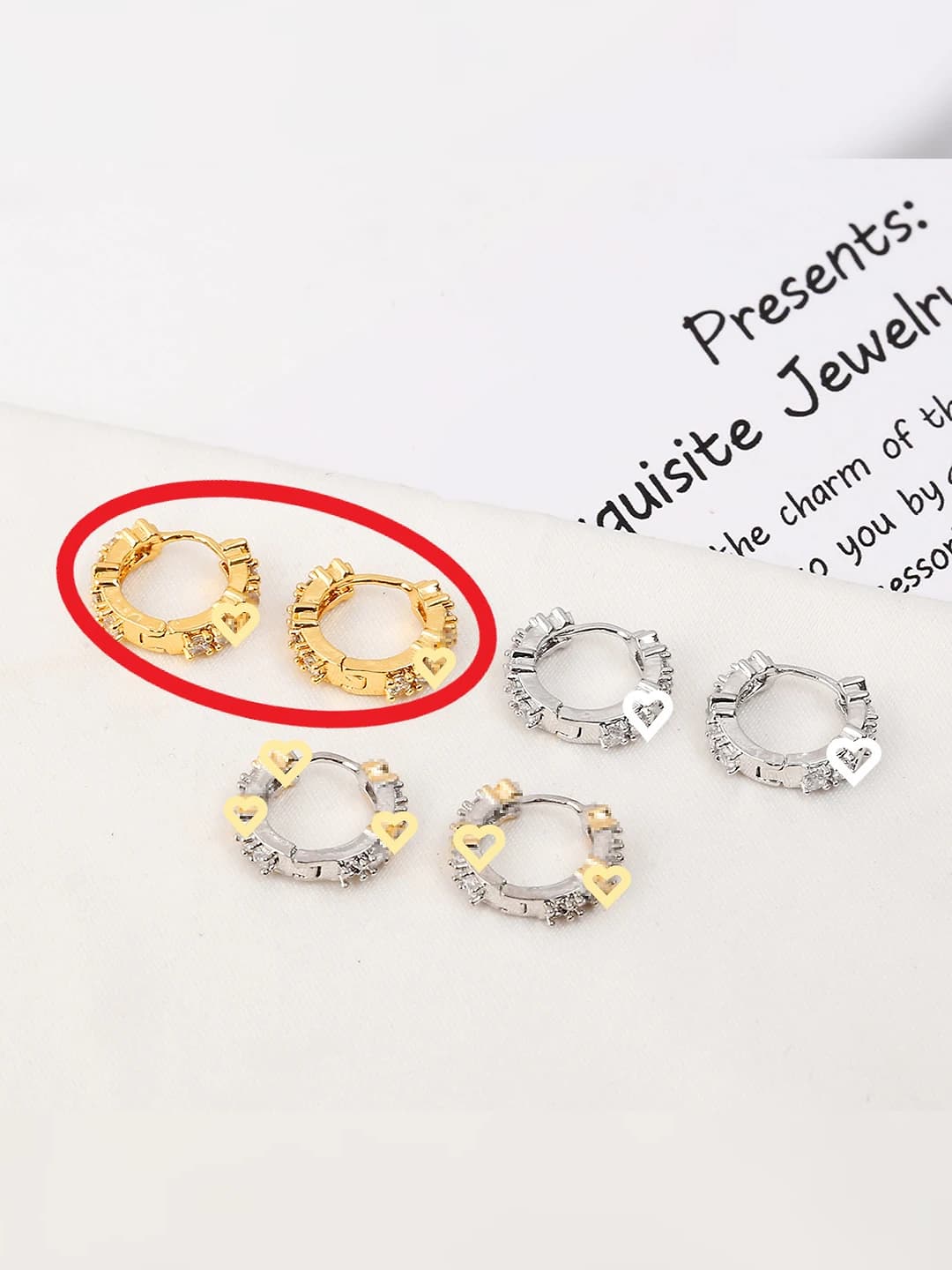 A-162 gold earrings