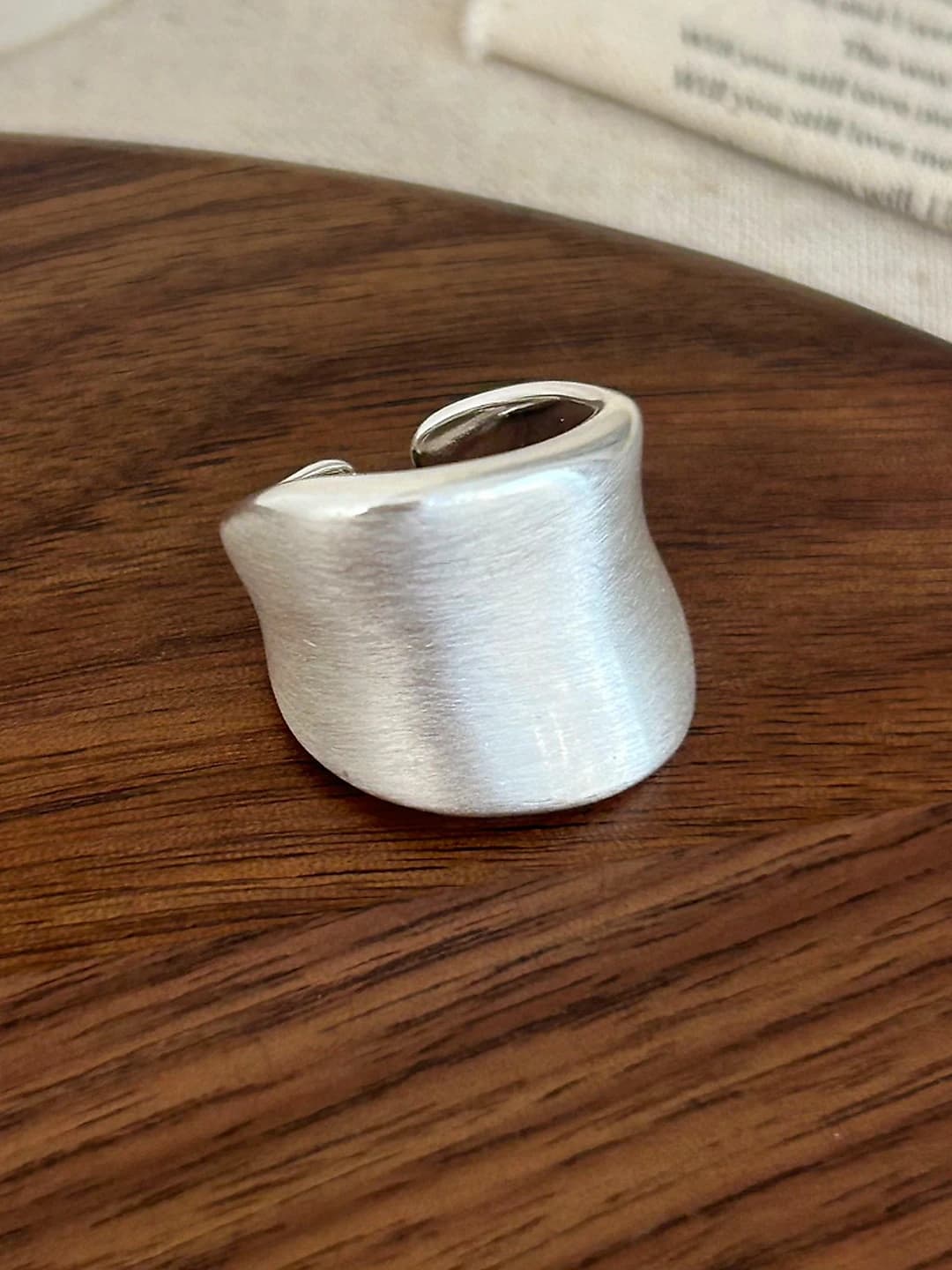 C-56 brushed silver ring