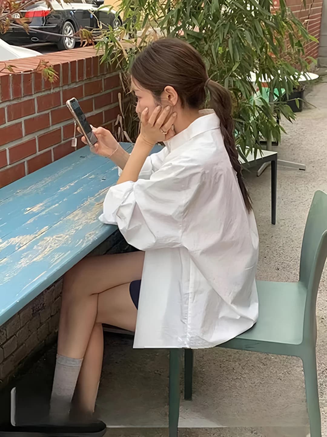 Women's sun-protective long sleeve shirt, autumn-summer, loose fit, POLO collar, solid colour, casual style