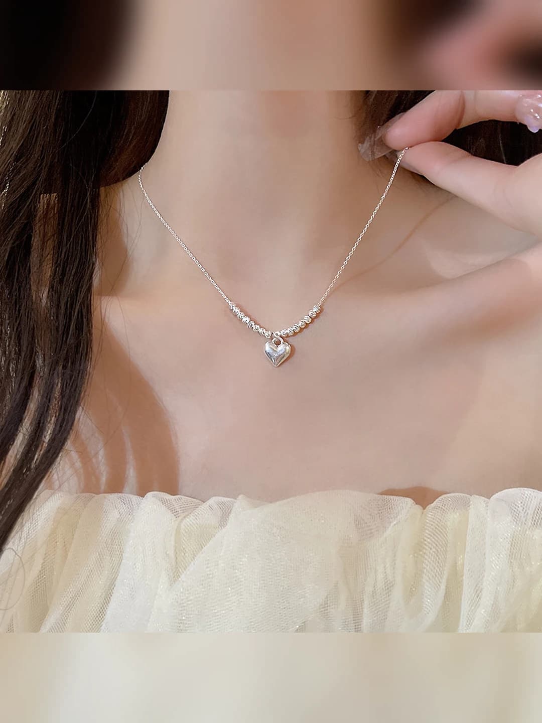 Silver 3D heart