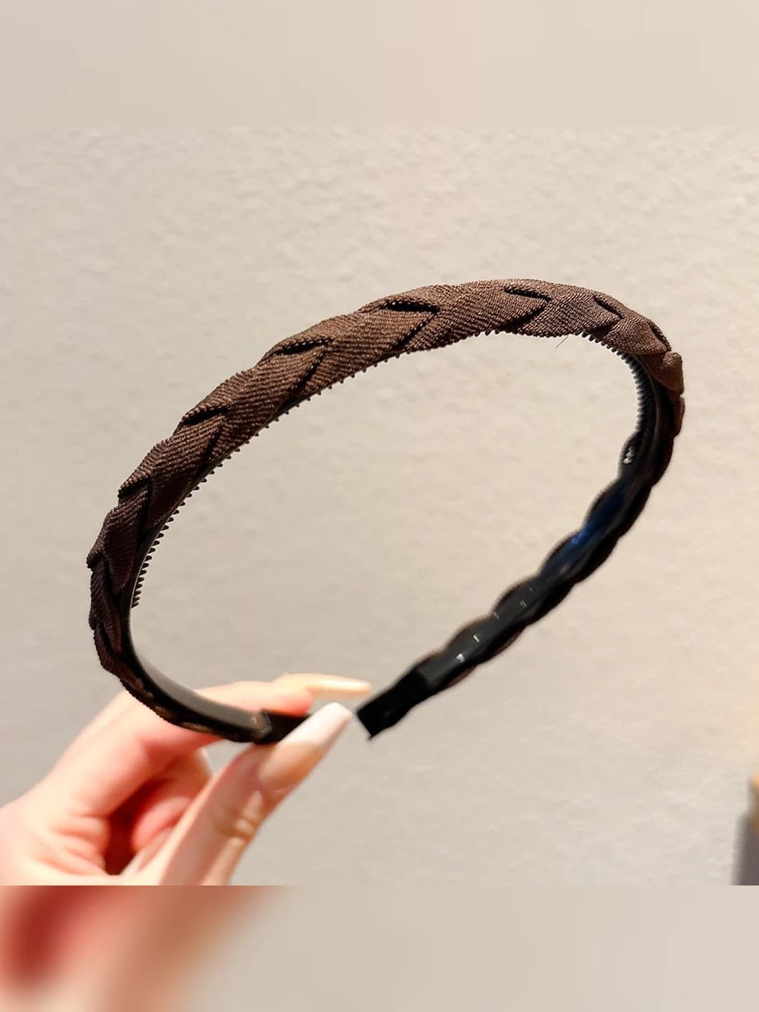 2# Dark brown, braid headband