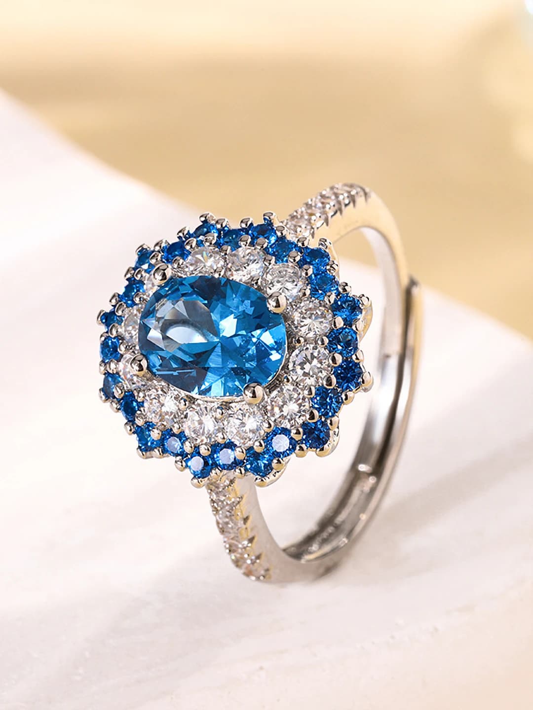 Blue Topaz 119# Ring