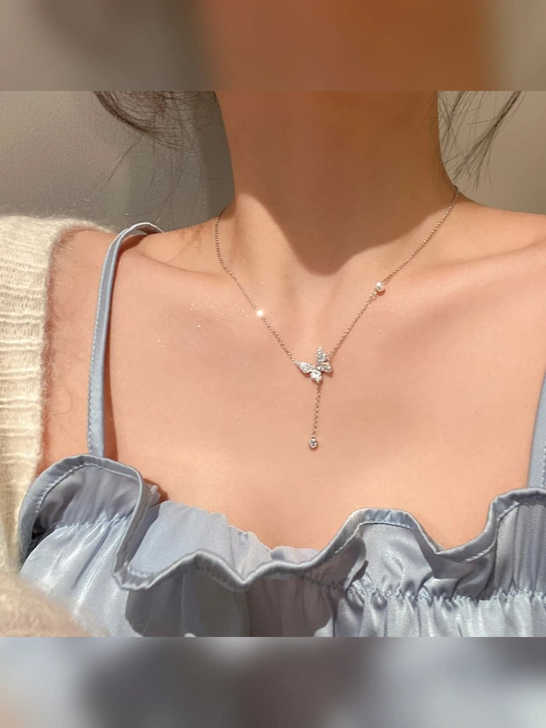 Tassel butterfly necklace