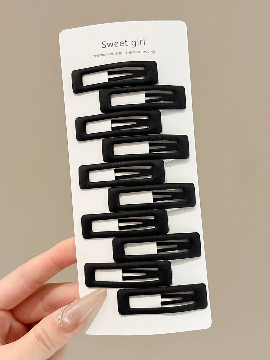 4# 5 cm matte black, square