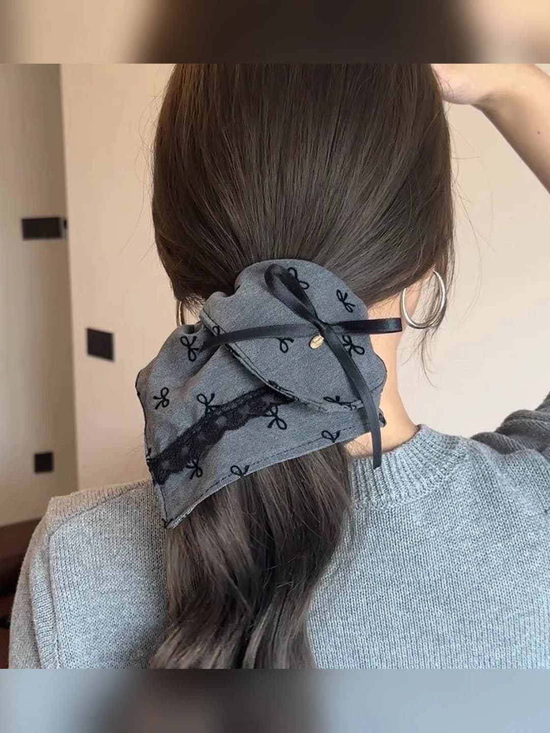 Серый шаль-22cm