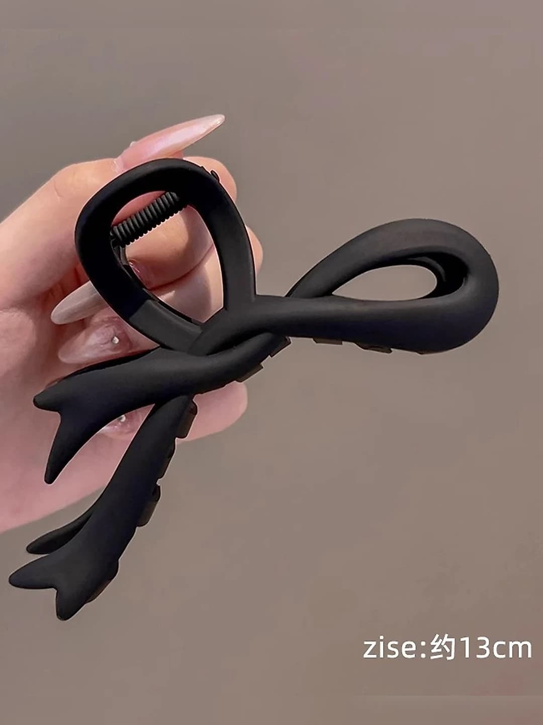 Matte black, bow. 13 cm