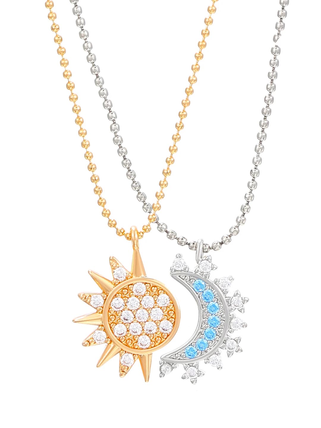 KC gold + white K necklace X108