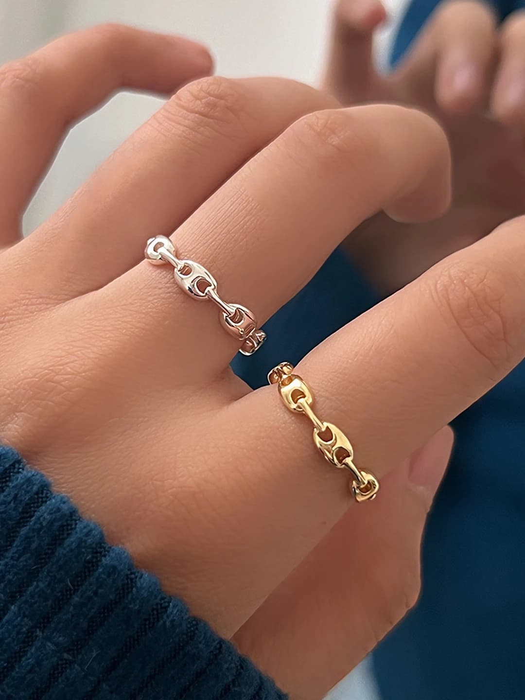Women's open ring 2026, stylish design, gold and silver colors