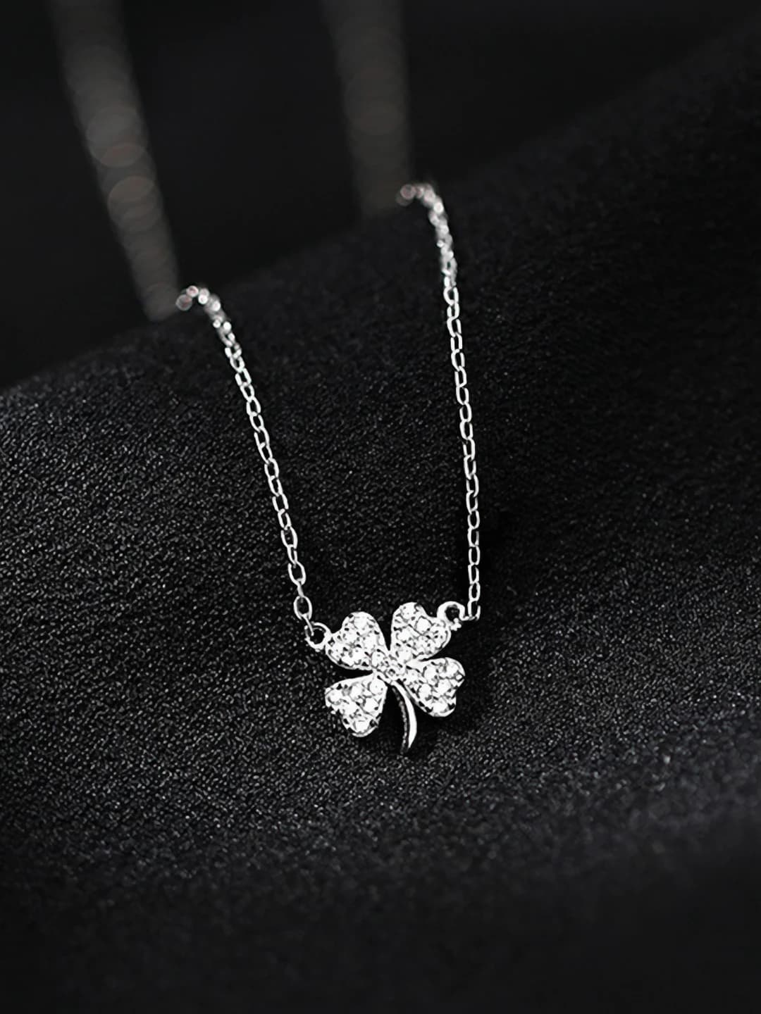 Silver 4-petal flower